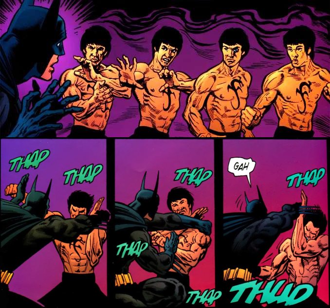 Batman combat Bruce Lee