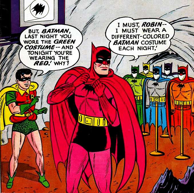 Batman dans son costume arc-en-ciel