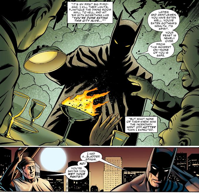 Batman se fait pipi dessus de trouille