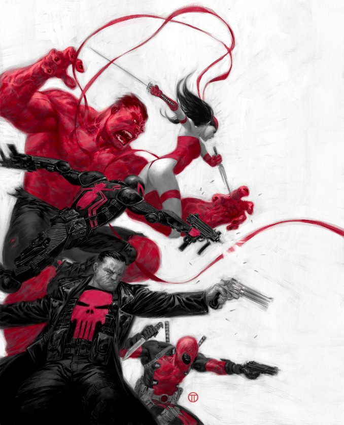 équipe Thunderbolts hulk rouge