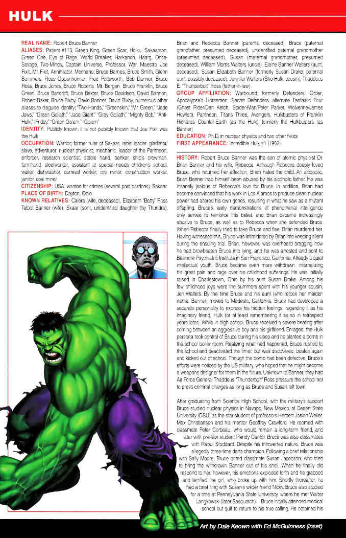 encyclopedia marvel de a à z Official Handbook of the Marvel Universe